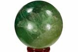 Polished Green Fluorite Sphere - Madagascar #106292-1
